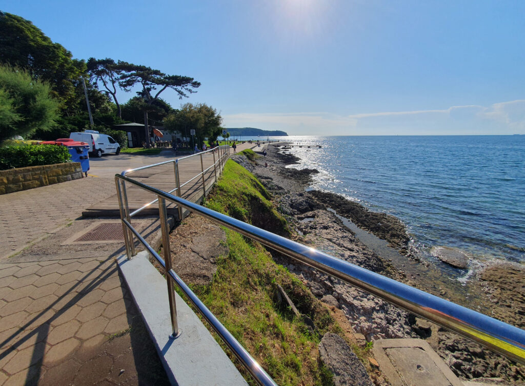 Svetilnik Beach in Izola, Slovenia