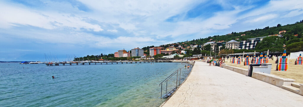 Portorož Central Beach Slovenia Adriatic coast