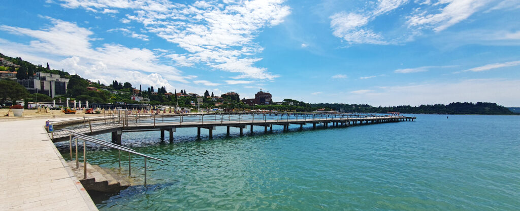 Portorož Central Beach Slovenia Adriatic coast