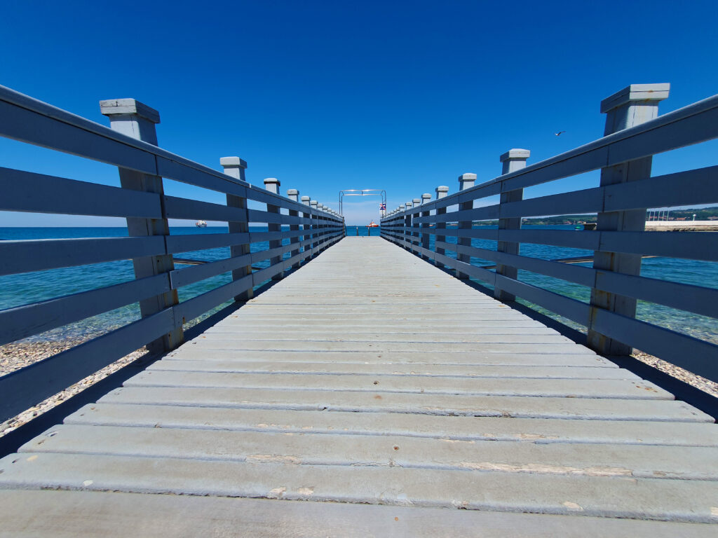 Koper beaches, City Beach in Koper, the main beach in the old town of Koper