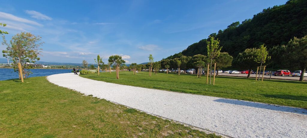 The new Zusterna beach in Koper, Slovenia