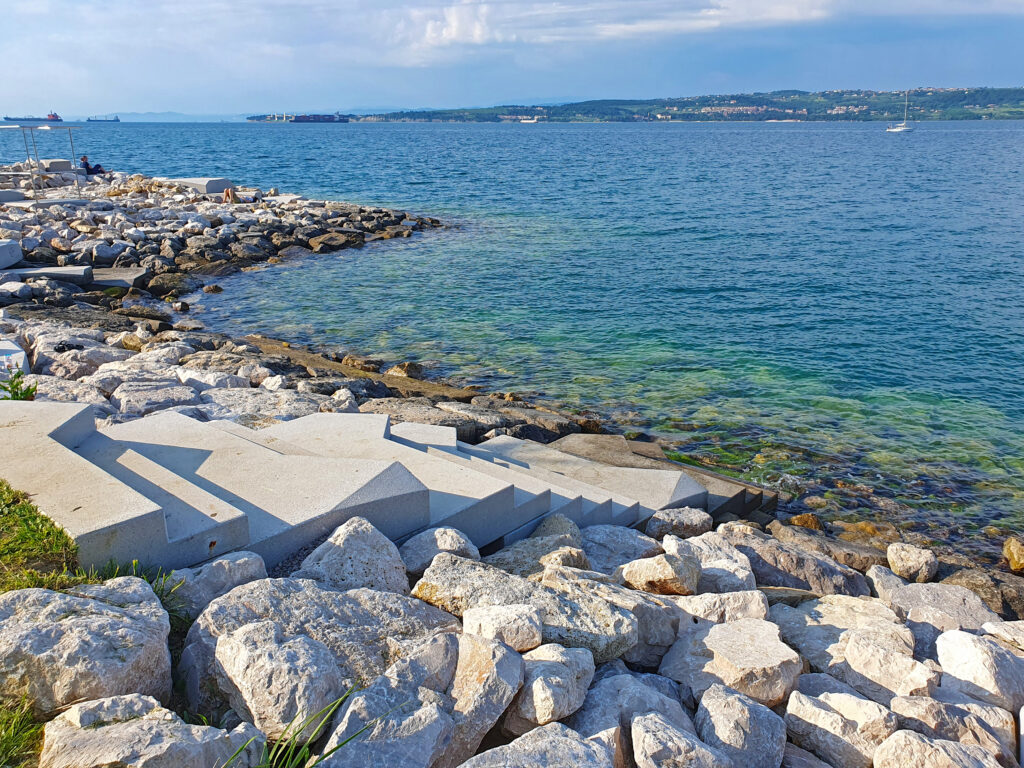 The new Zusterna beach in Koper, Slovenia