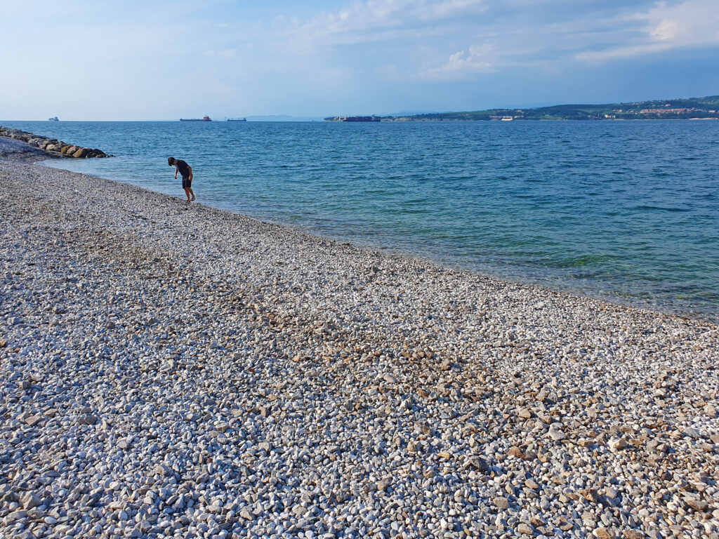 The new Zusterna beach in Koper, Slovenia