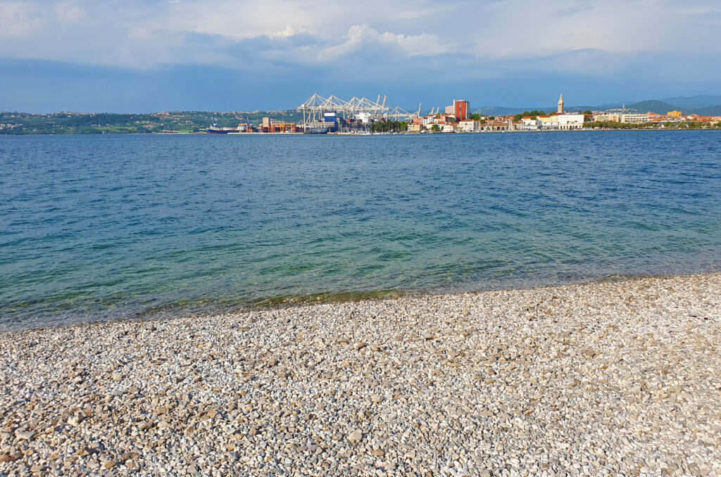 The new Zusterna beach in Koper, Slovenia