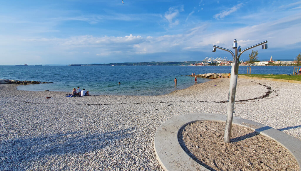The new Zusterna beach in Koper, Slovenia