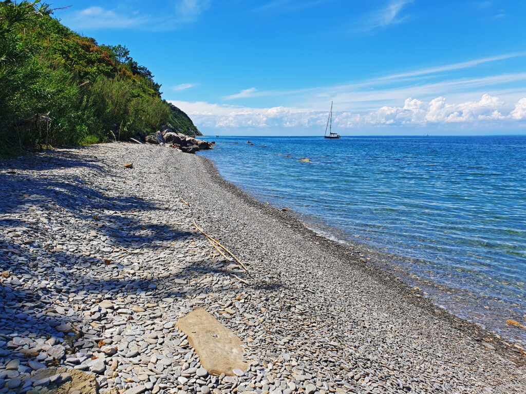 Bele Skale Beach, Strunjan beach, Beaches in Izola, Slovenia