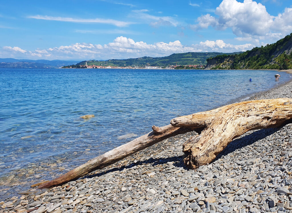 Bele Skale Beach, Strunjan beach, Beaches in Izola, Slovenia