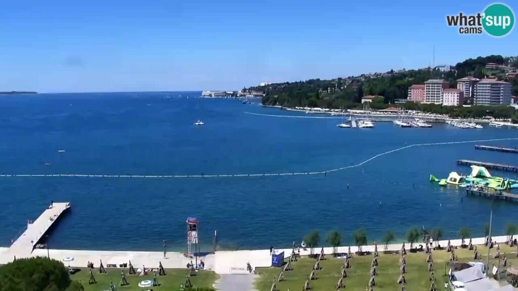 Live Webcam of the Portorož Central Beach