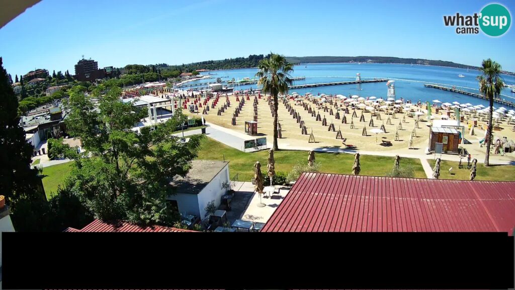 Live Webcam of the Portorož Central Beach