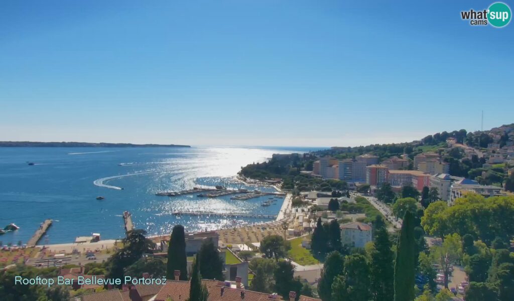 Live Webcam of the Portorož Central Beach