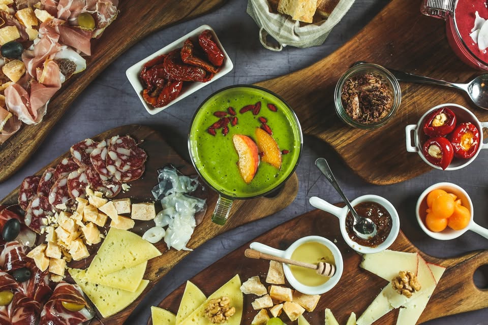 Ala Pršuterija - Tapas Bar in Ljubljana. Enjoy a glass of wine paired with a board of prosciutto! Bar, Outdoor Seating, Brunch