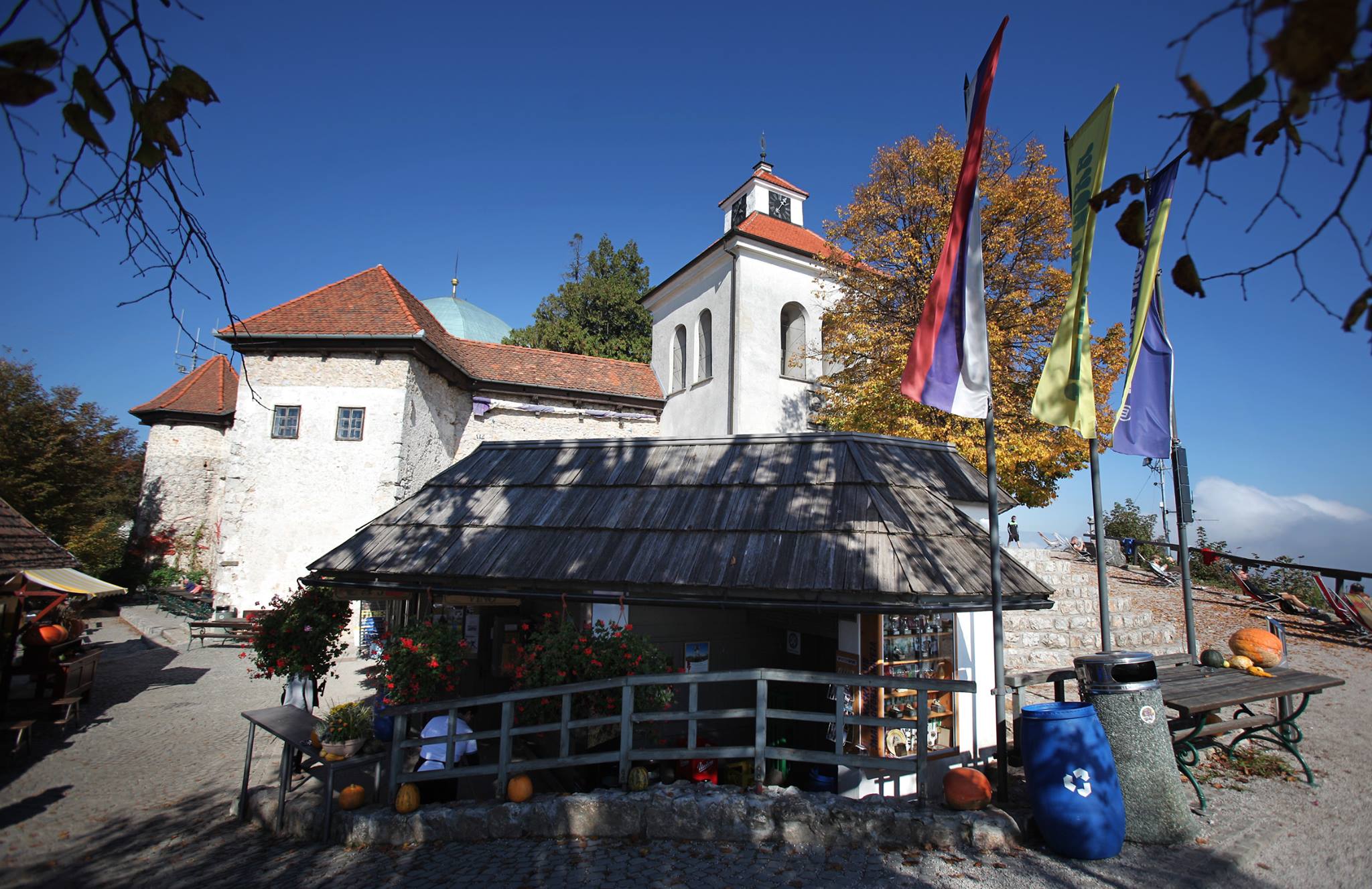 Hiking to Smarna Gora Ljubljana - Gostilna Ledinek - Slovenian Cuisine, Brunch, Outdoor seating, Hiking - The daily menu includes cottage cheese and tarragon štruklji, as well as apple and cherry strudel and gibanica.