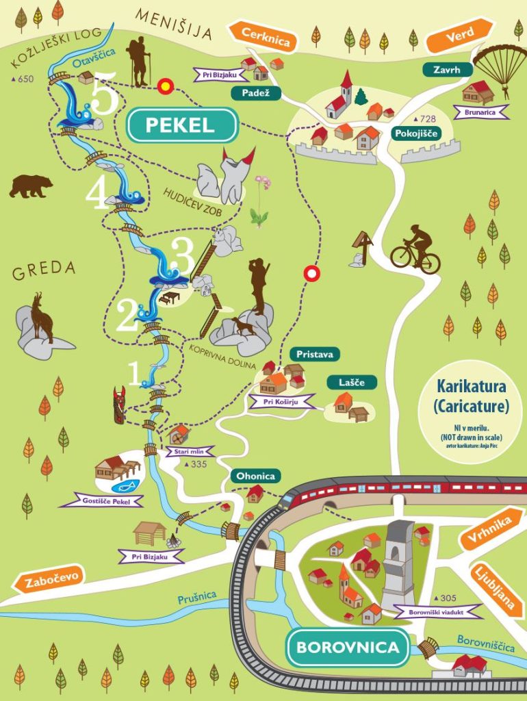 Soteska PEKEL - Hell's Gorge and the 7 Waterfalls - It famous among the locals as a wonderful place to swim and relax during the summer.