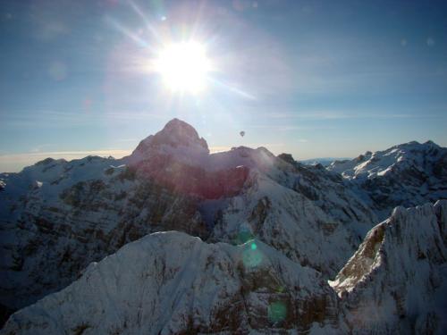 Hot Air Balloon over the Julian Alps, Triglav, Karavanke Alps, Dolomites