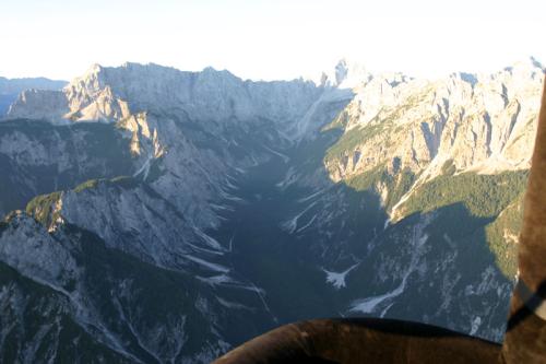 Hot Air Balloon over the Julian Alps, Triglav, Karavanke Alps, Dolomites
